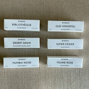 Brand new set of six Byredo mini perfumes